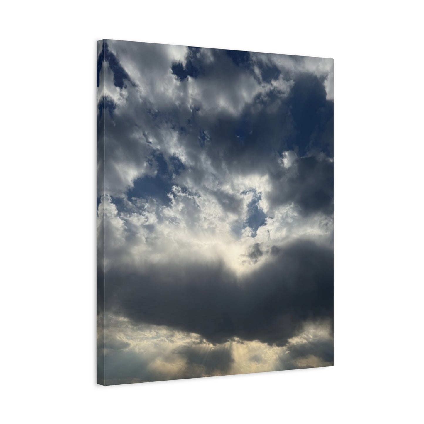 Cloudy Sky Canvas Art - Stretched Matte Wall Decor