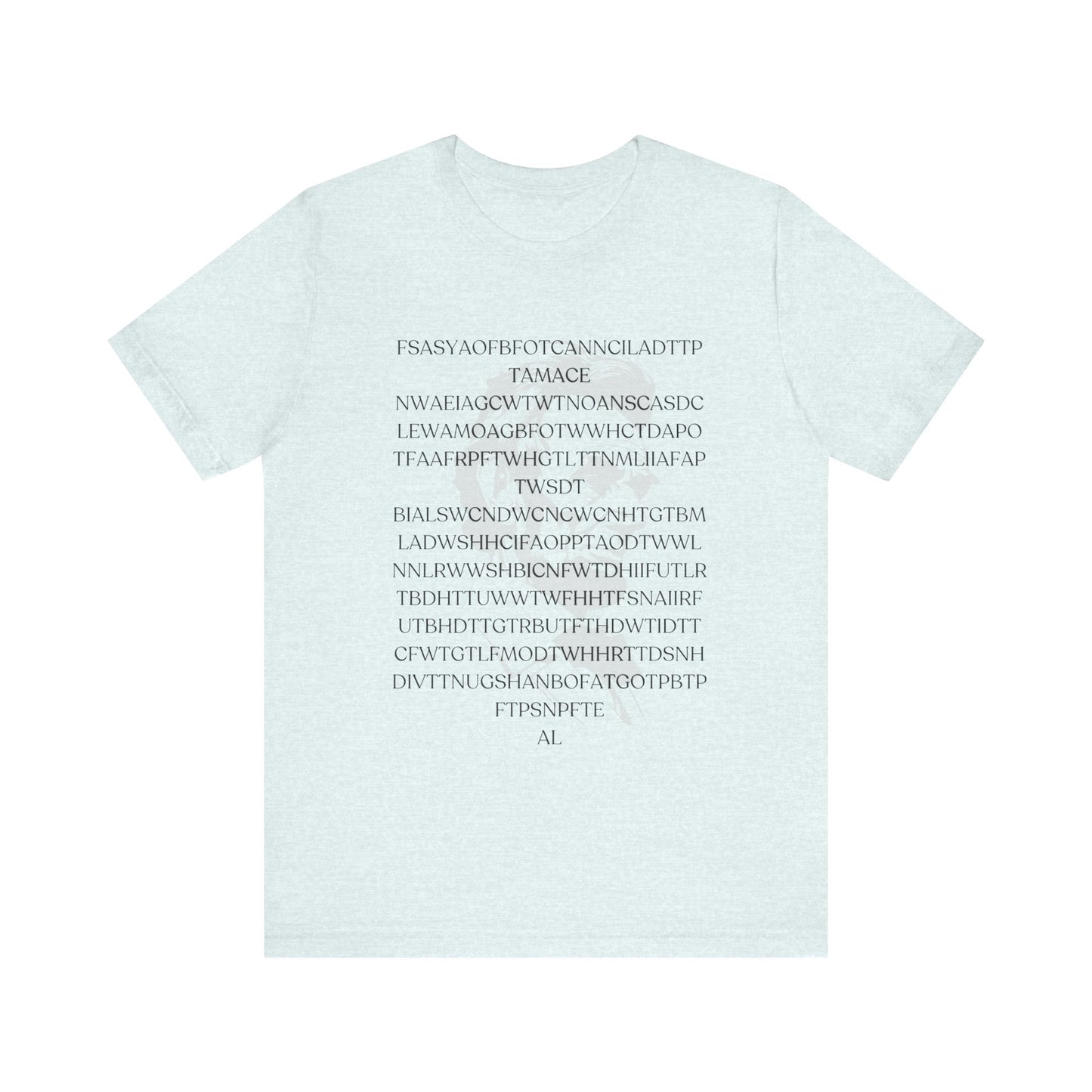 Lincoln's Gettysburg Address Unisex Jersey Short Sleeve Tee with Text Design