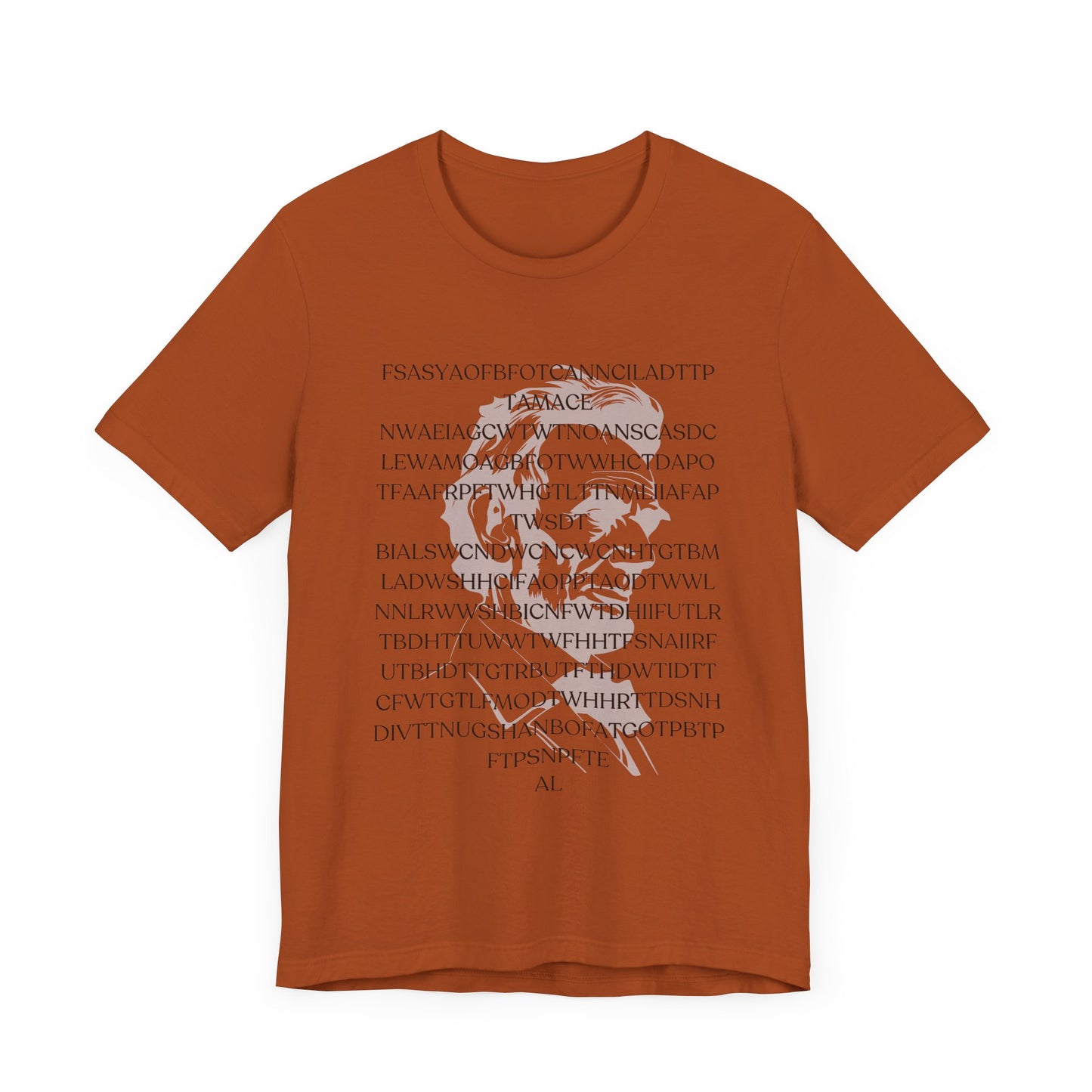 Lincoln's Gettysburg Address Unisex Jersey Short Sleeve Tee with Text Design