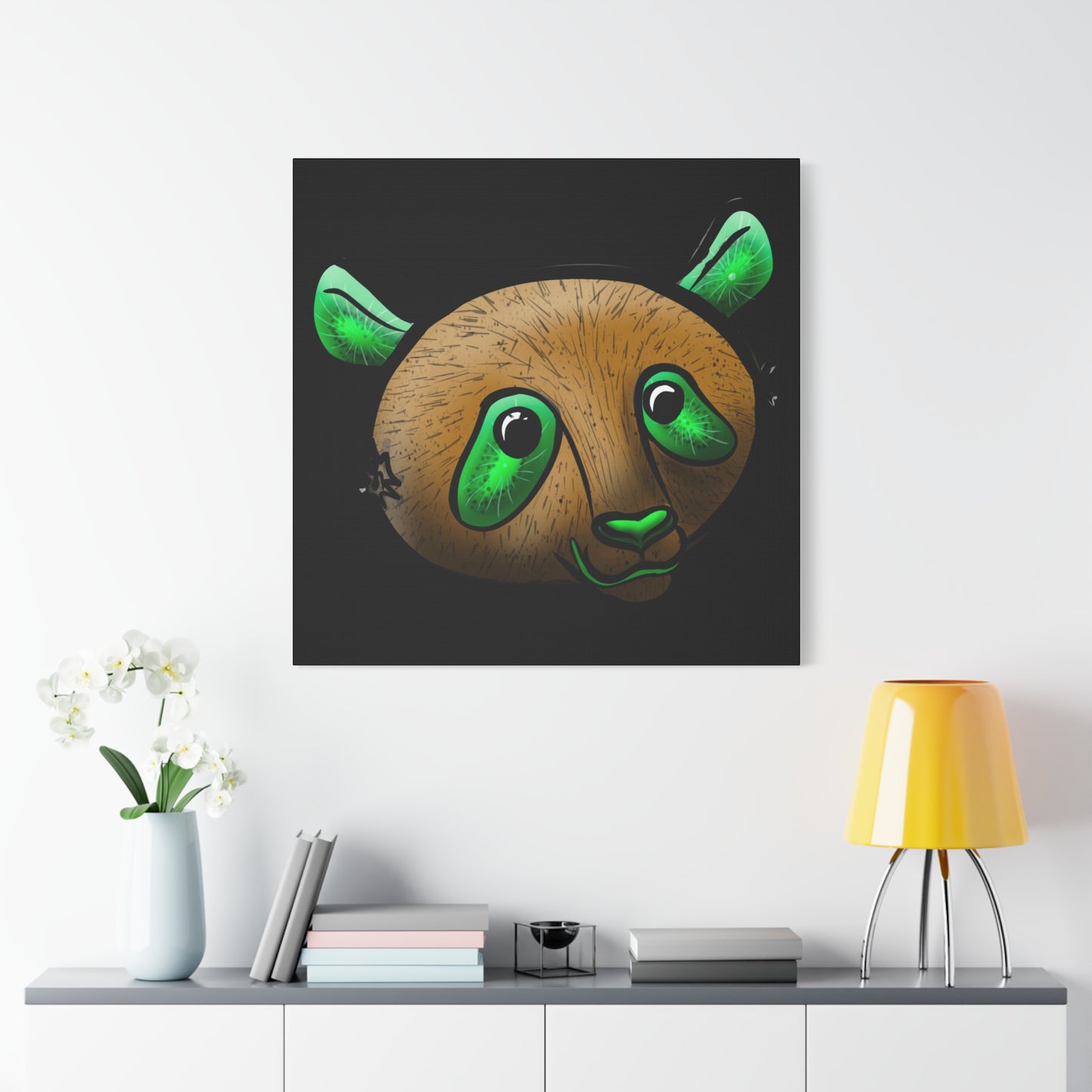 Whimsical Panda Wall Art - Vibrant Matte Canvas, 1.25 Inch