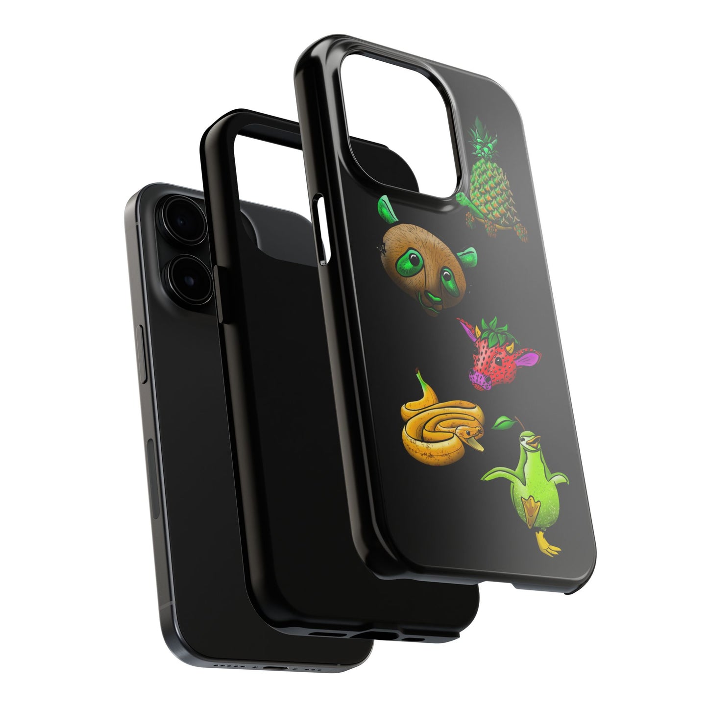 Colorful Animal Design Tough Phone Case - Unique Protection for Wildlife Lovers