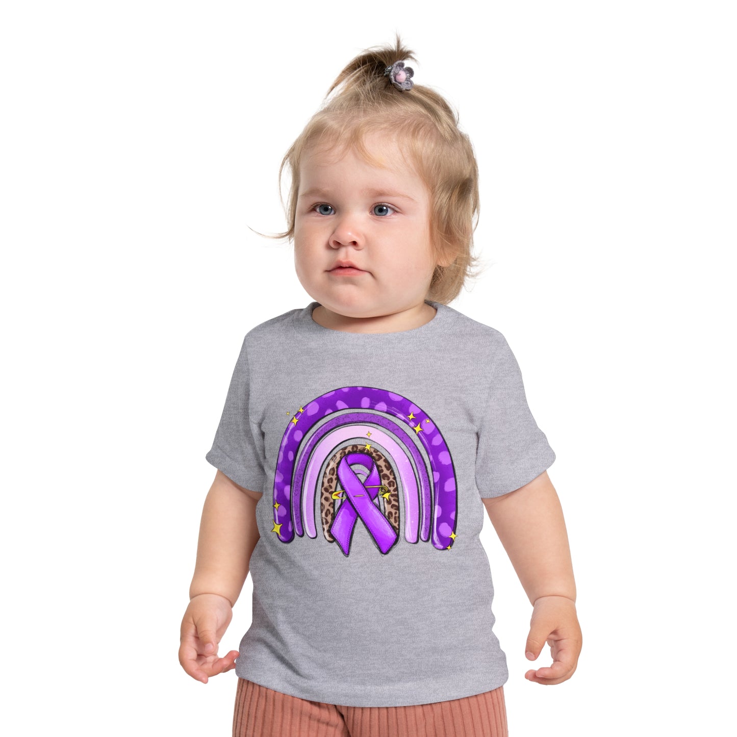 Breast Cancer Rainbow Baby Short Sleeve T-Shirt