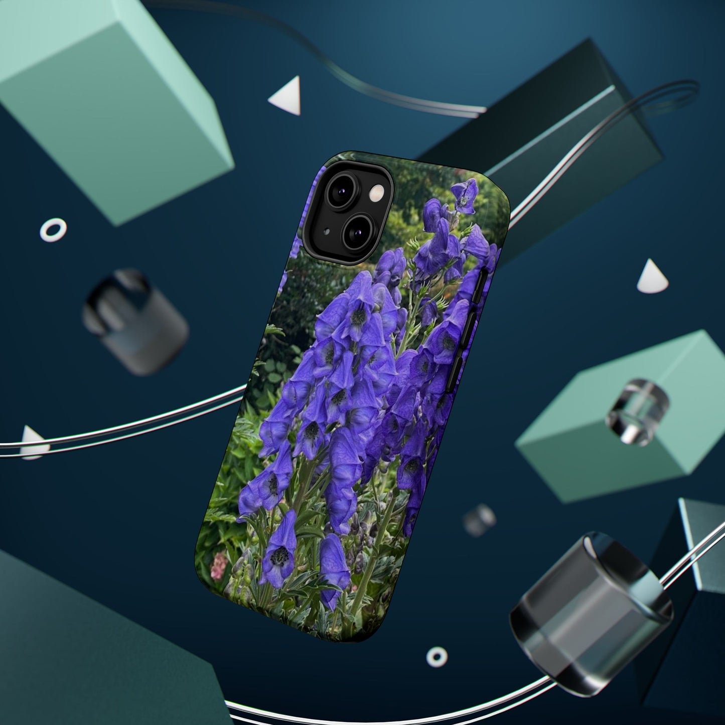 Floral Magnetic Tough Case - Vibrant Purple Flower Design for Resilience and Style