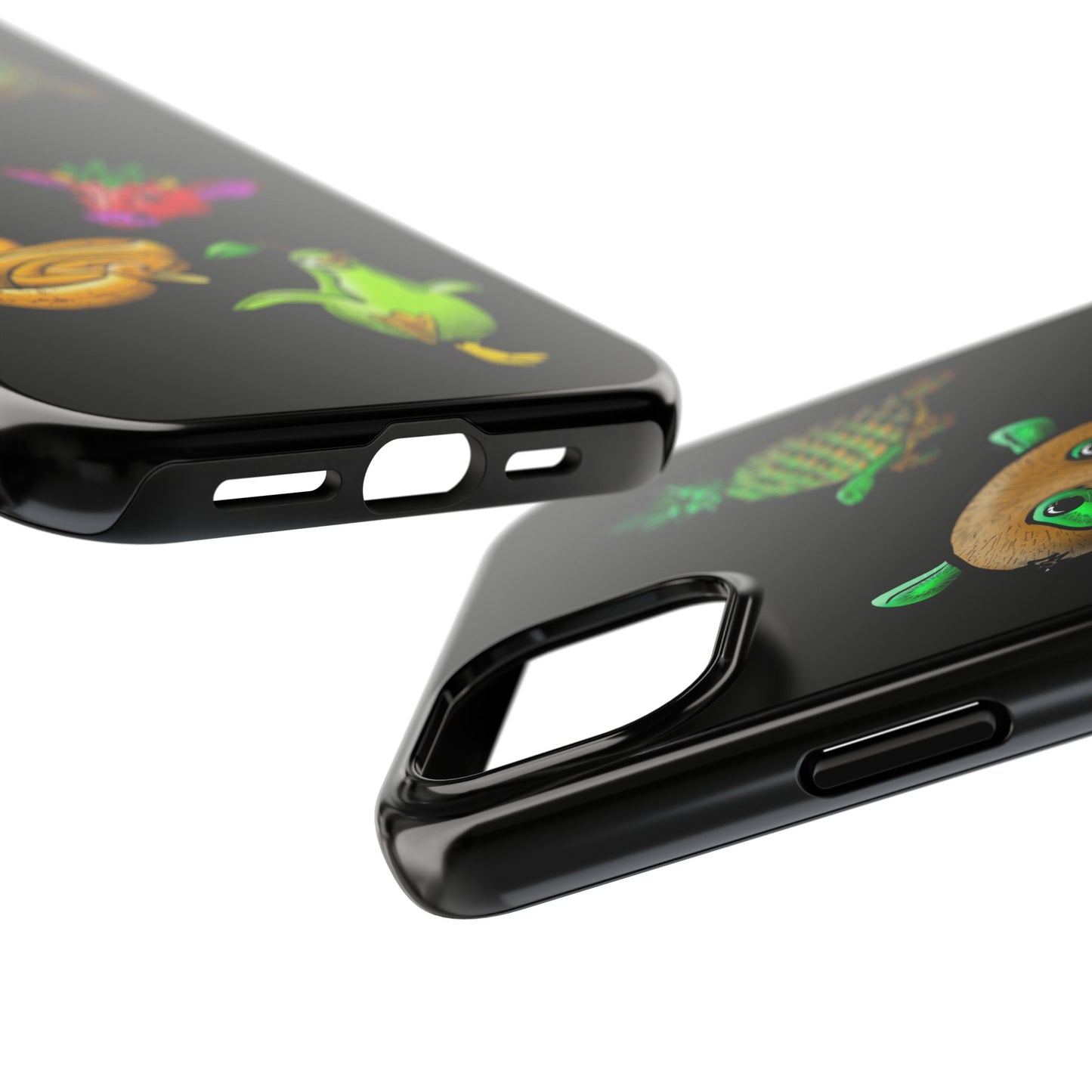 Colorful Animal Design Tough Phone Case - Unique Protection for Wildlife Lovers
