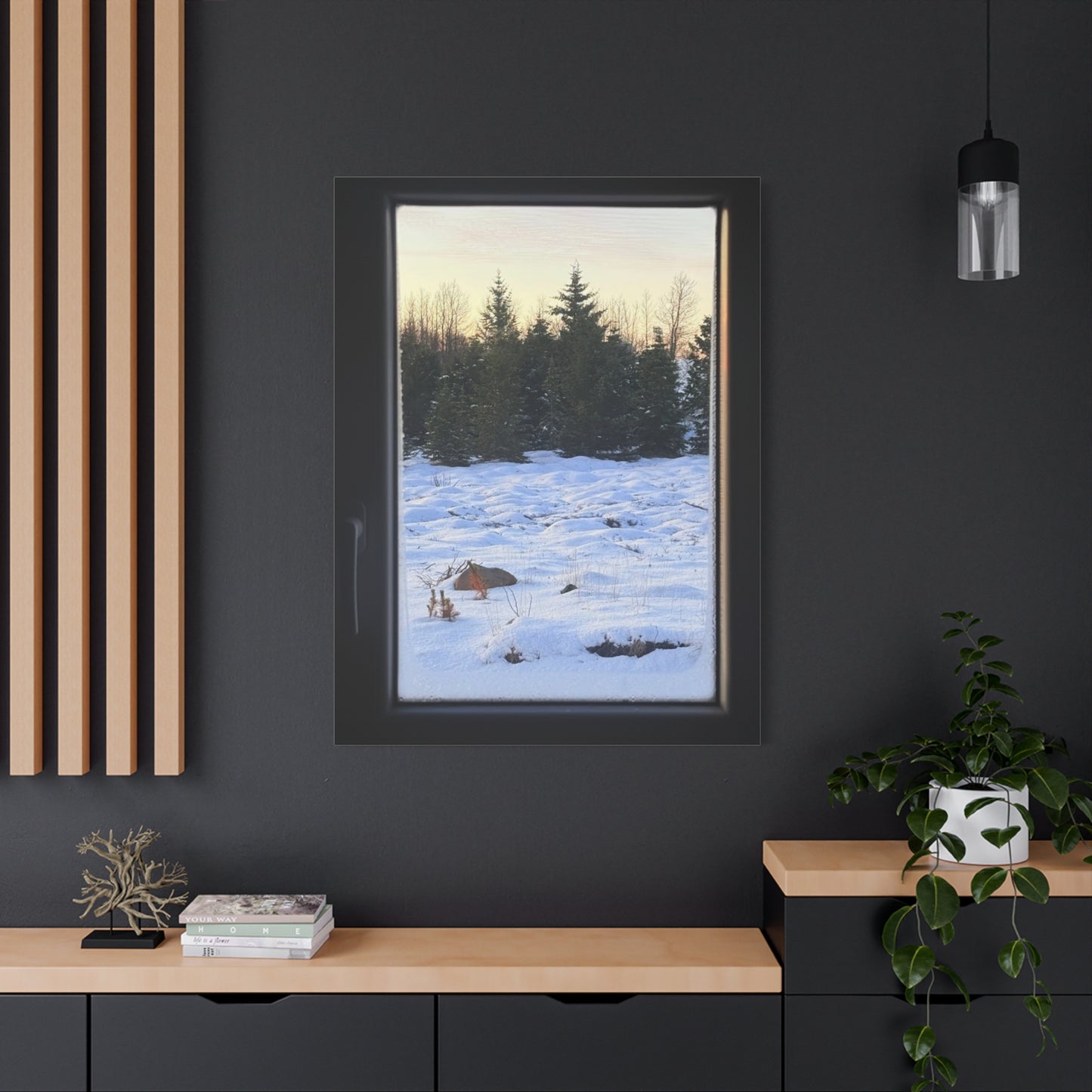 Serene Winter Landscape Art Print - Stretched Matte Canvas