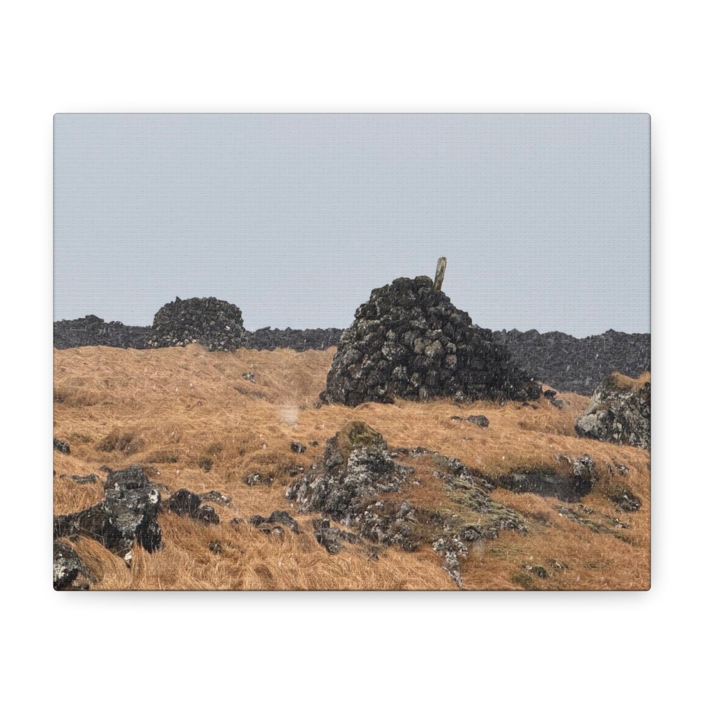 Nature-Inspired Stretched Canvas Art - Tranquil Rock Formation
