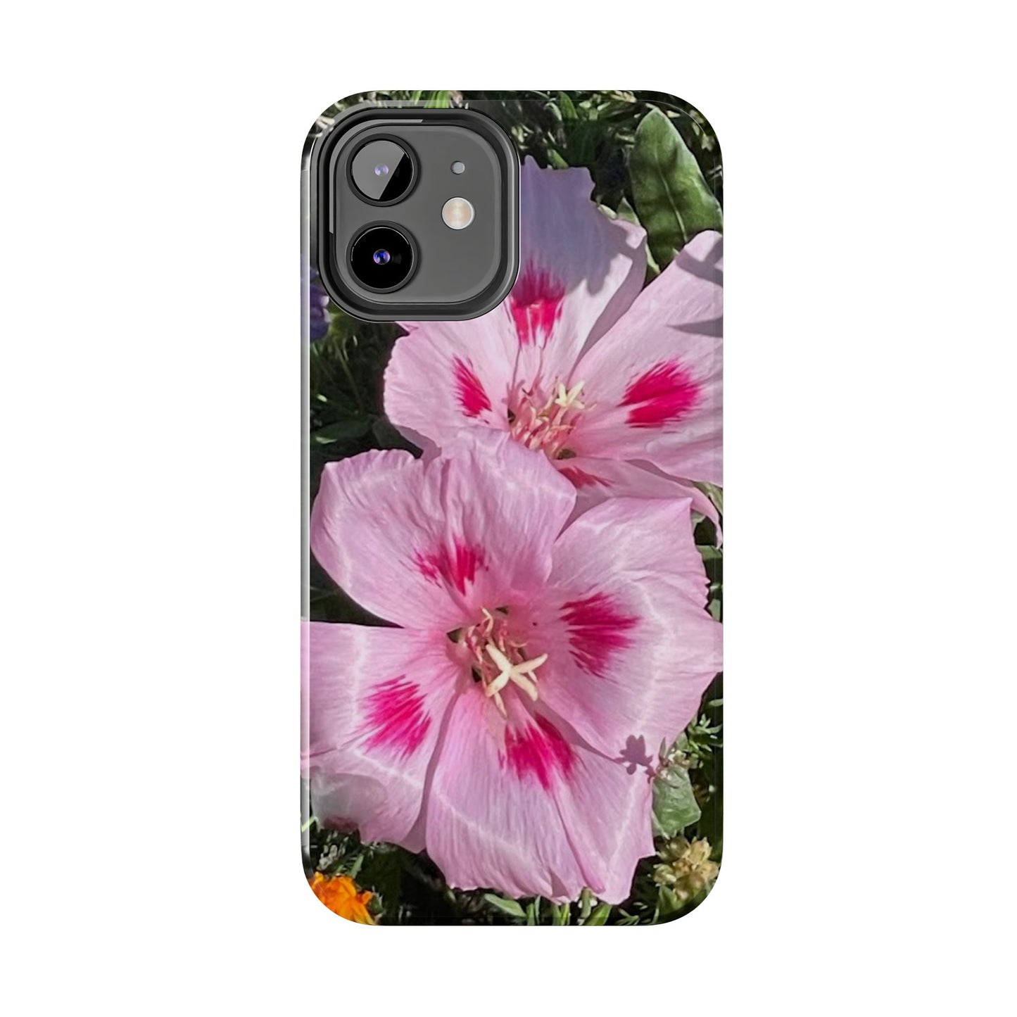 Vibrant Floral Tough Phone Case - Durable Protection with Stunning Pink Flowers