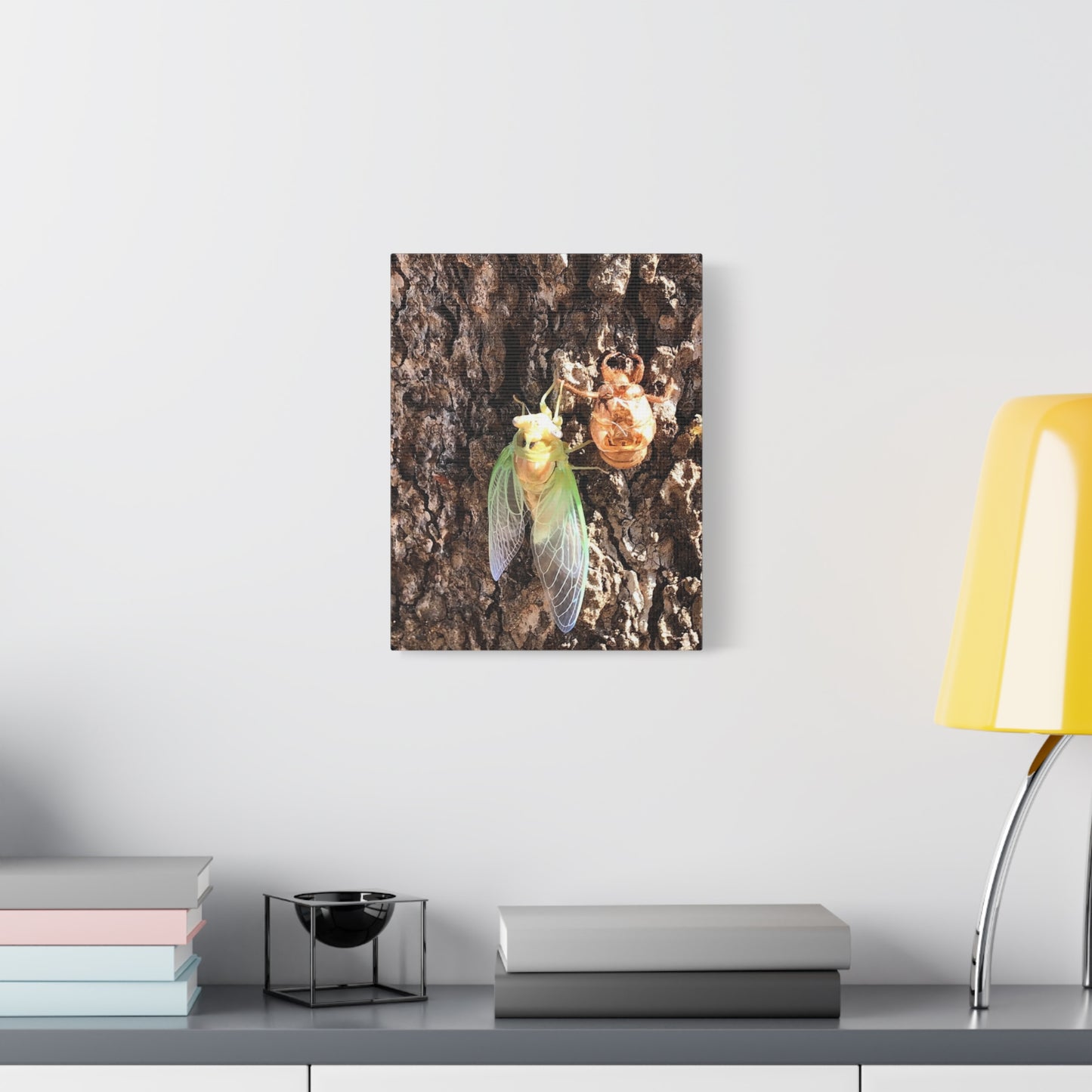 Nature-Inspired Wall Art: Cicada Lifecycle Canvas Print