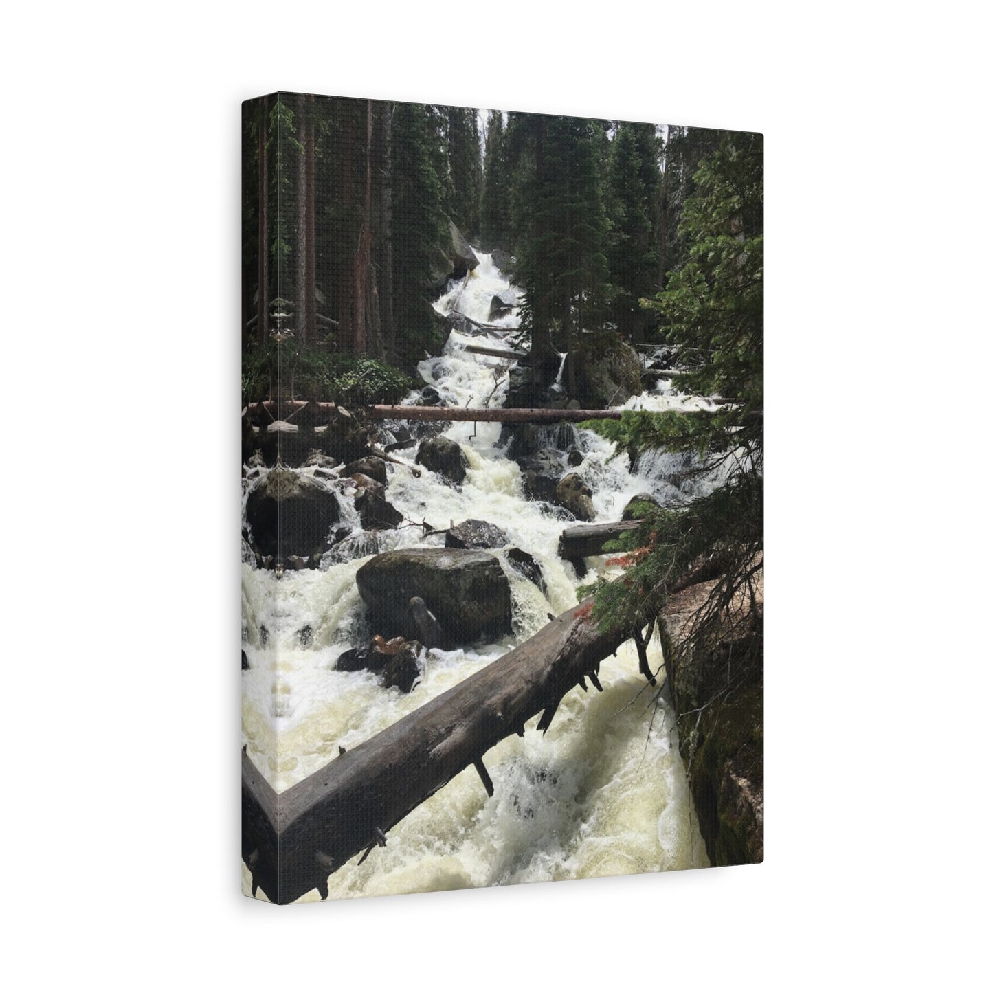 Nature Waterfall Canvas Art - Stretched Matte Wall Decor