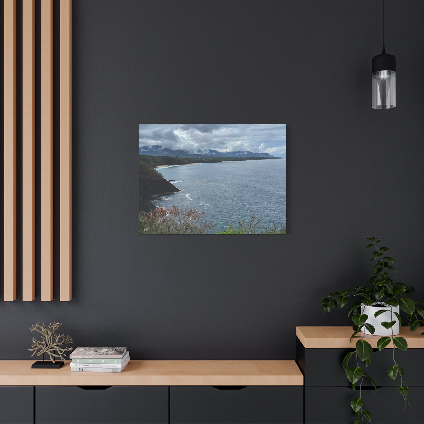 Coastal Landscape Canvas Wall Art - Tranquil Ocean View