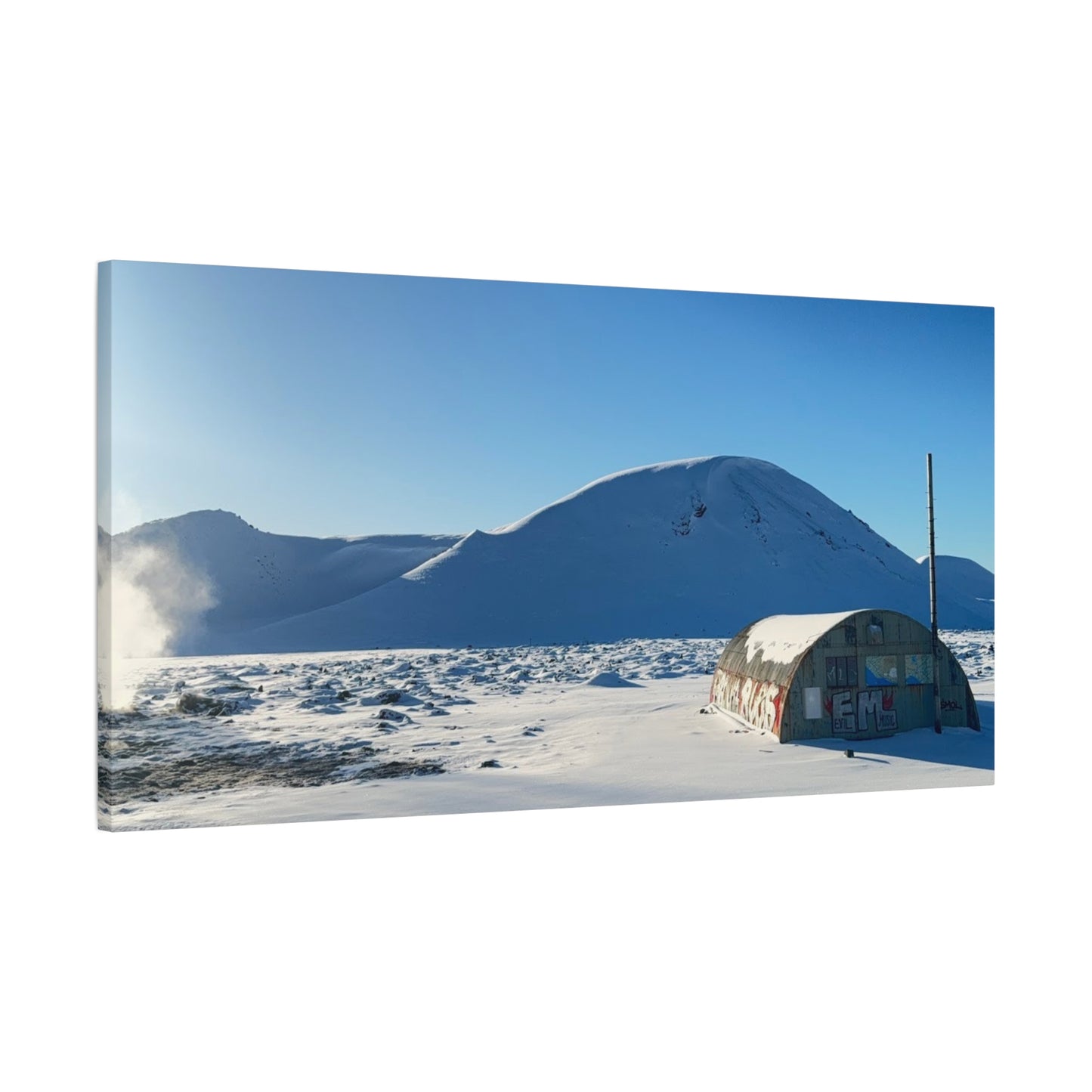 Snow-Covered Landscape Canvas Art - Stretched Matte Print