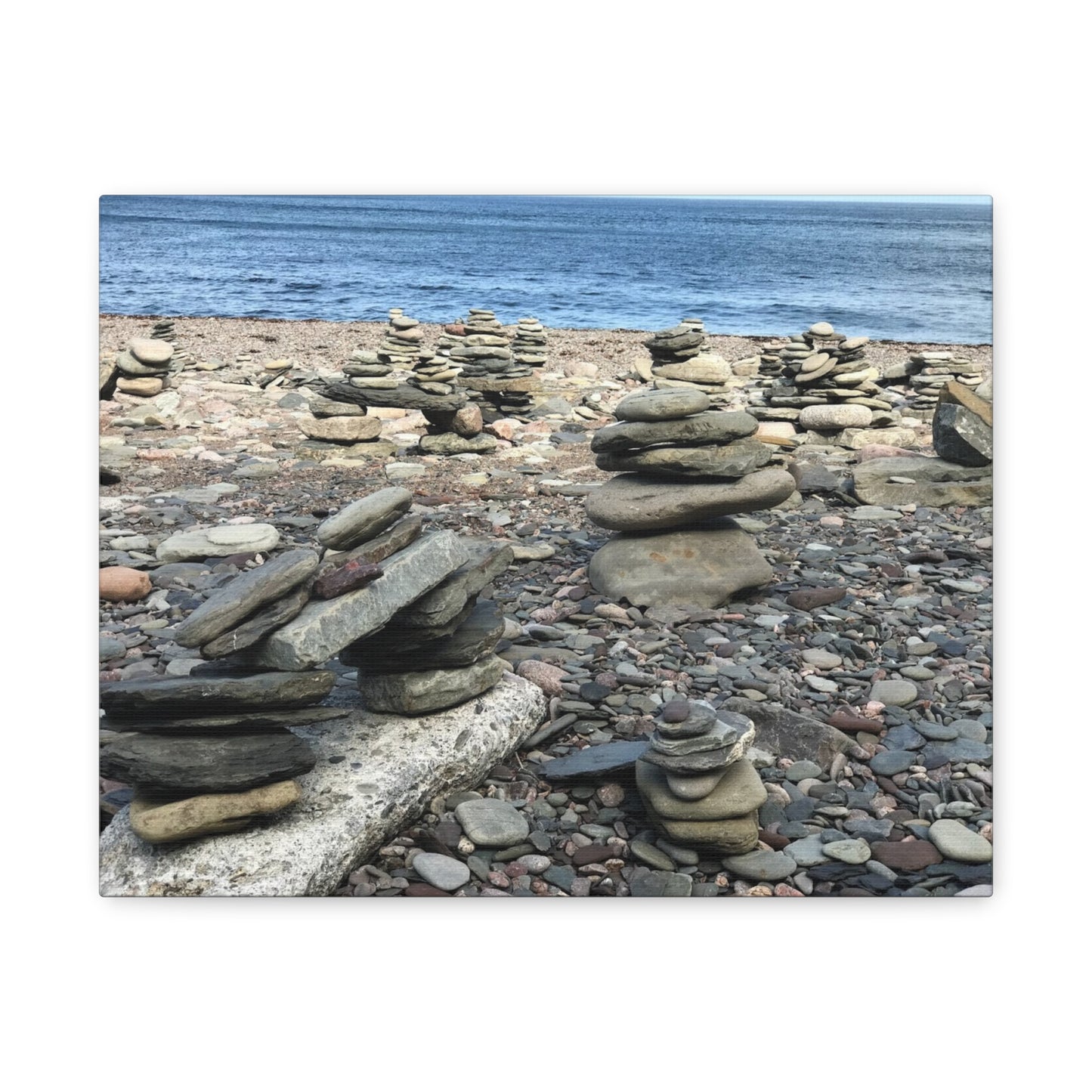 Tranquil Stone Stack Canvas Wall Art, Inspirational Home Decor, Serenity Gift, Nature Photography, Relaxing Living Room Art