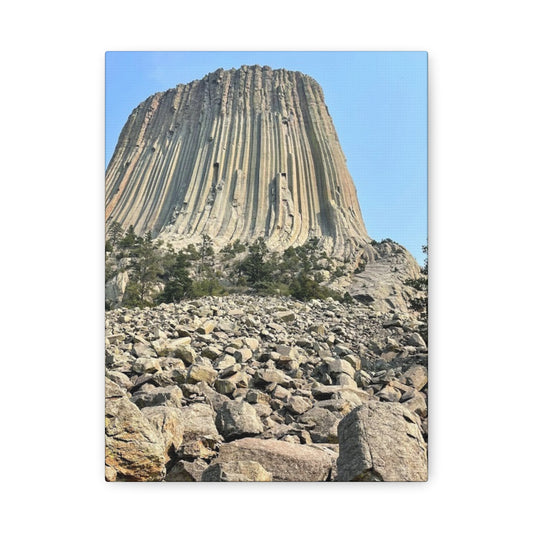Nature Art Canvas Print - Majestic Rock Formation Devil's Tower