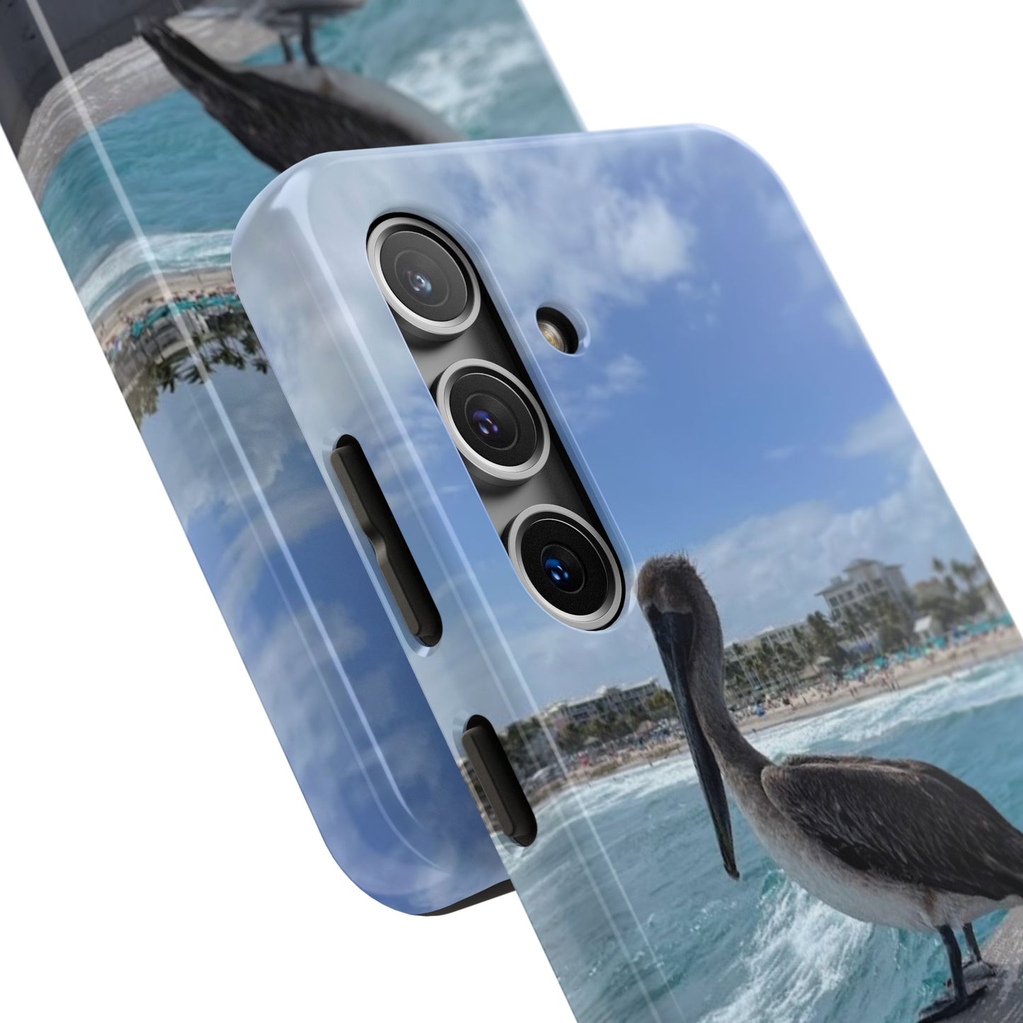 Coastal Pelican Tough Phone Cases - Durable Protection with Ocean Vibe