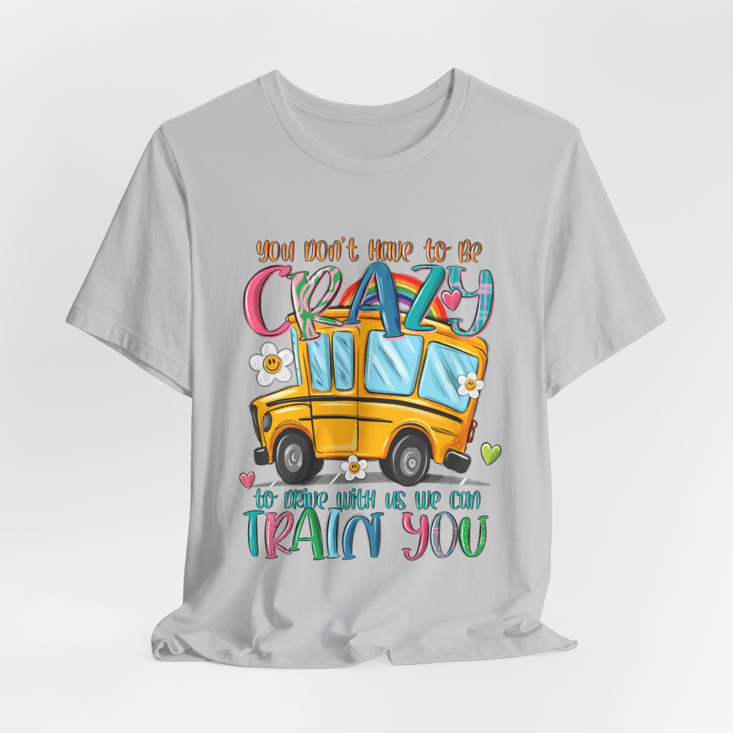 Crazy Train Unisex Jersey Tee - Fun & Whimsical Graphic T-Shirt for Bus Lovers