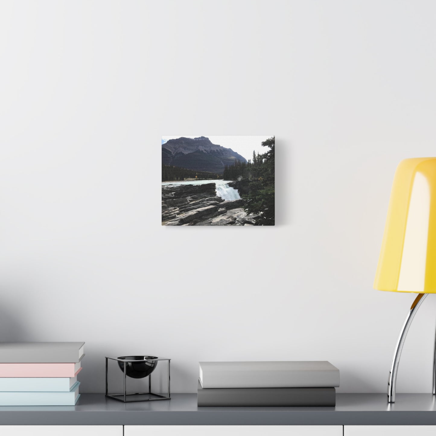 Mountain Waterfall Canvas Art - Stretched Wall Decor for Nature Lovers