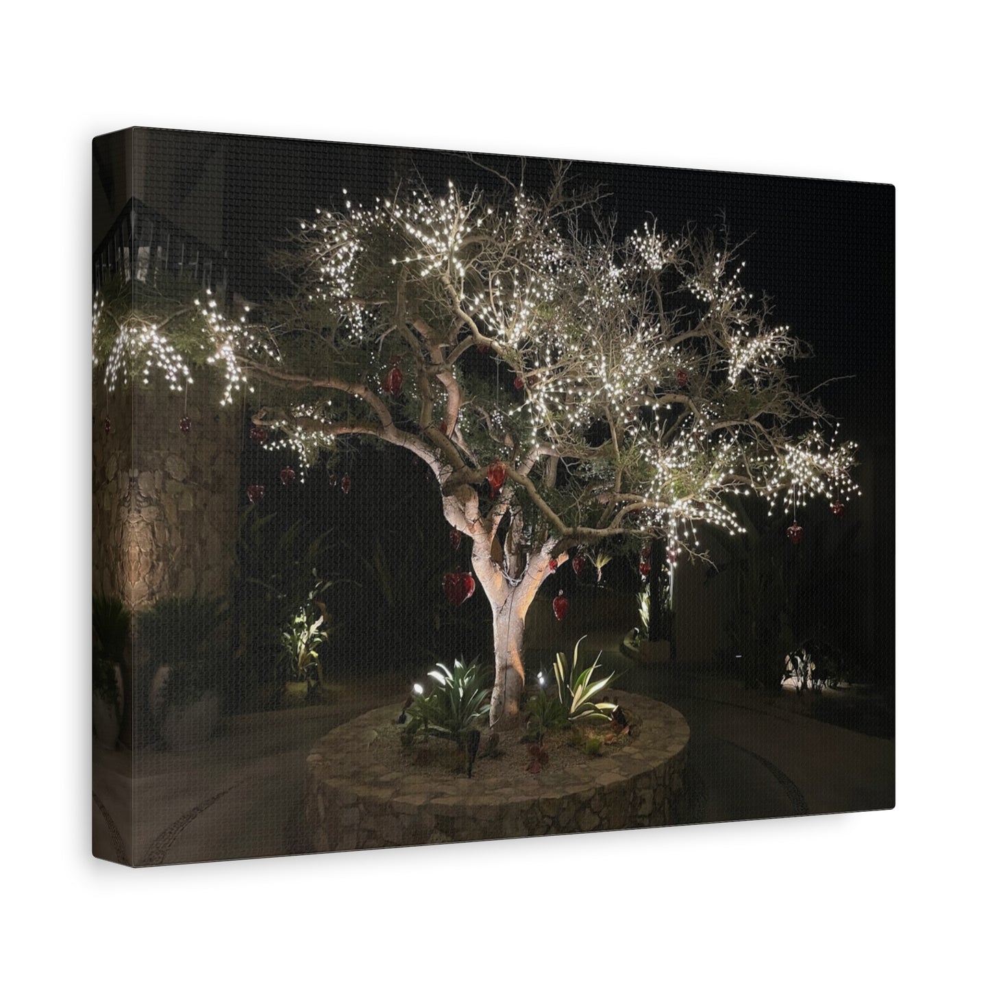 Holiday Canvas Art: Illuminated Tree Wall Decor
