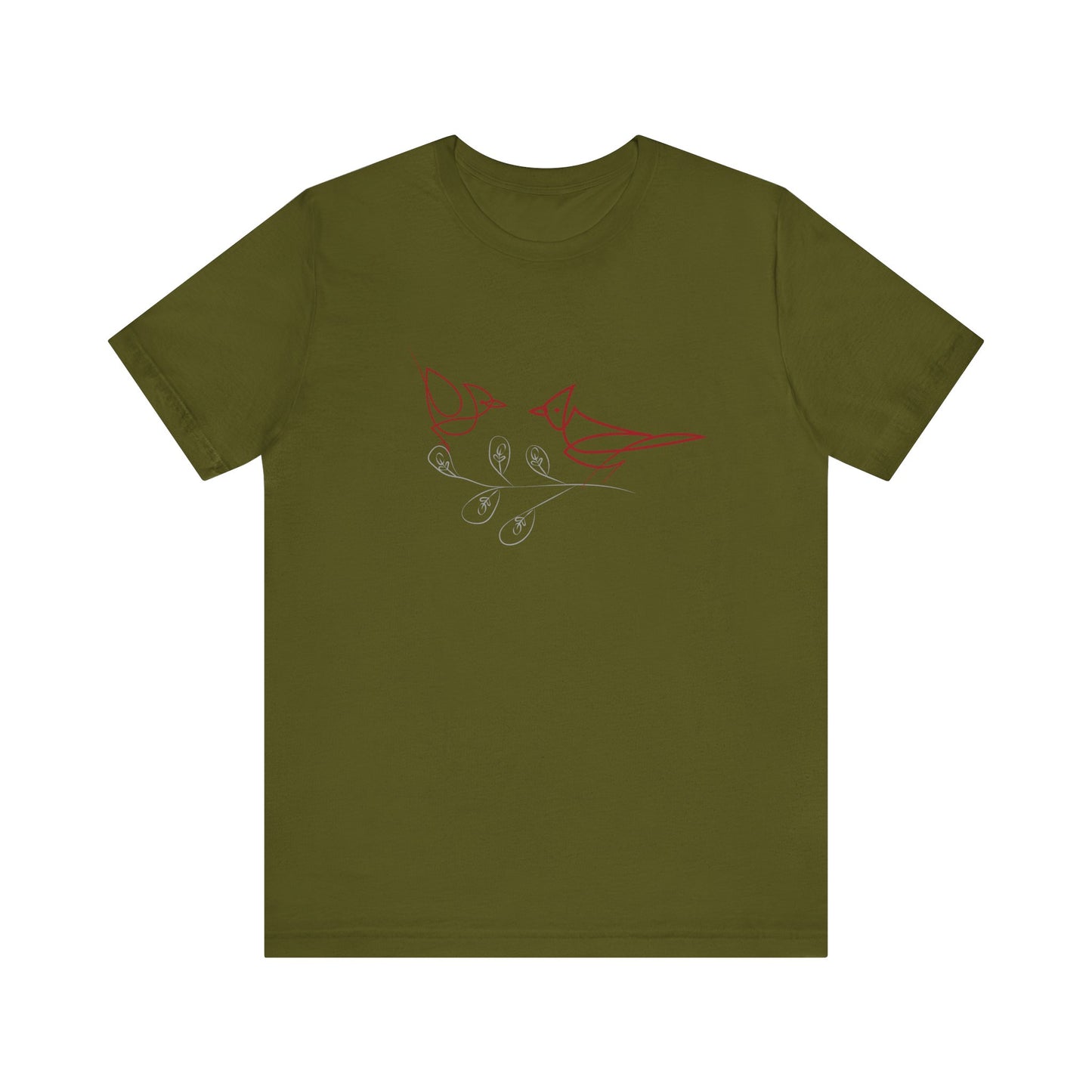 Cardinal Bird Short Sleeve Tee - Unisex Jersey T-Shirt