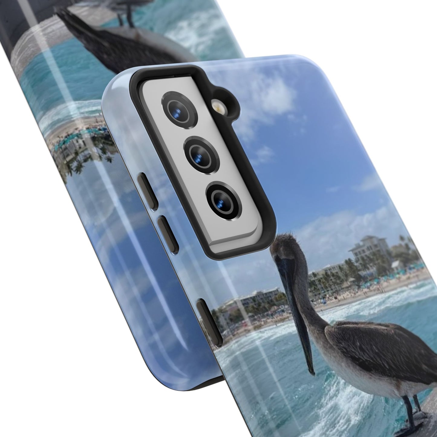 Coastal Pelican Tough Phone Cases - Durable Protection with Ocean Vibe