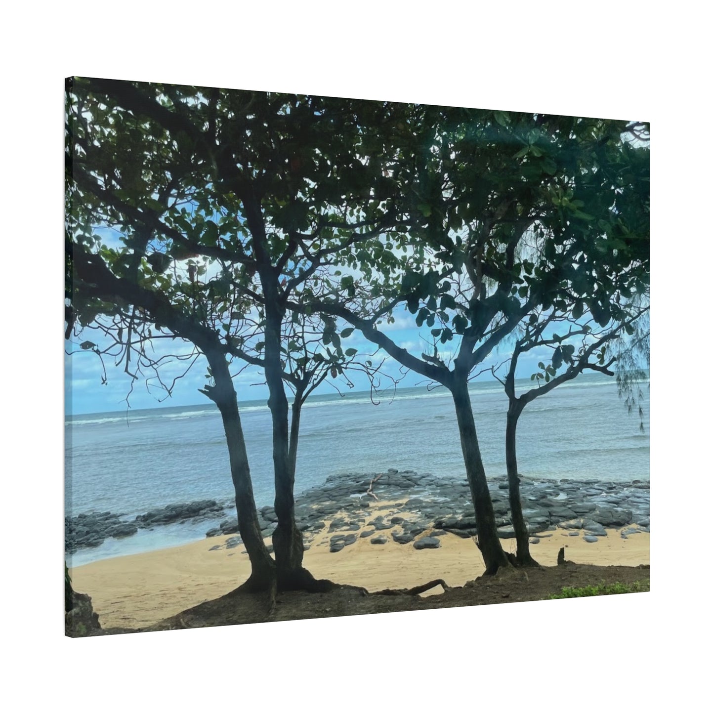 Serene Beach Landscape Canvas Print - Tranquil Coastal Wall Art