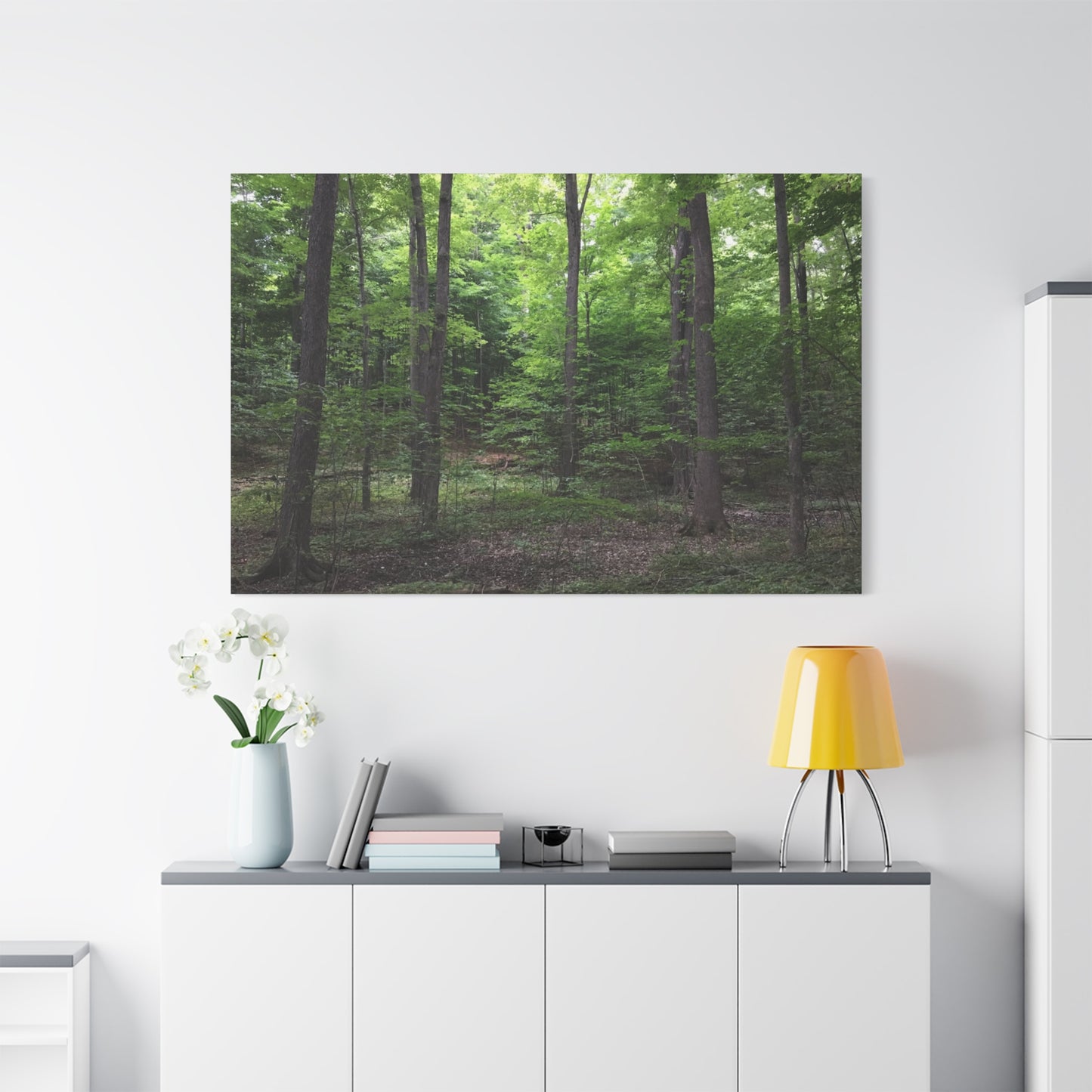 Serene Forest Canvas Art - Stretched Wall Décor for Natural Ambiance Sacred Grove