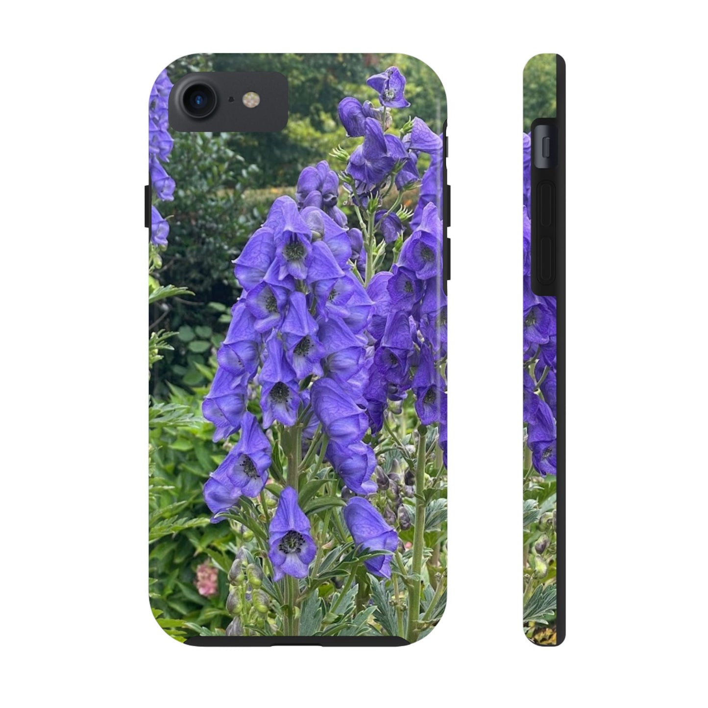 Elegant Floral Tough Phone Case - Purple Aconite Design