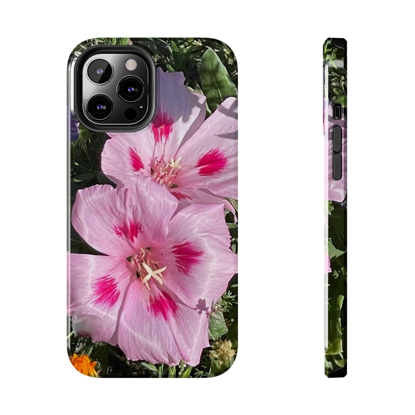 Vibrant Floral Tough Phone Case - Durable Protection with Stunning Pink Flowers
