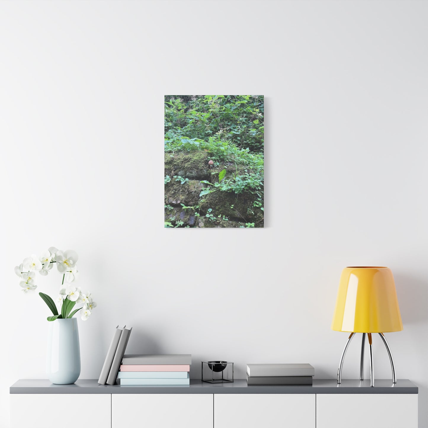 Nature-Inspired Stretched Canvas Print - Rustic Greenery Art for Home Décor