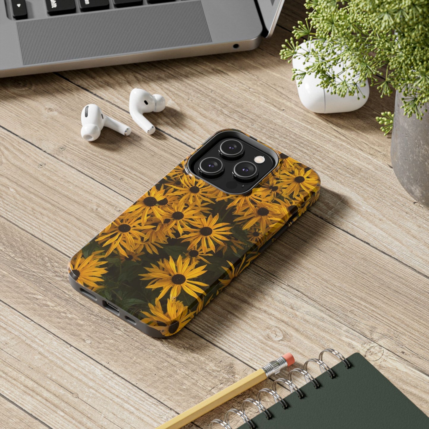 Vibrant Floral Tough Phone Case – Durable Protection with a Sunny Yellow Flower Design