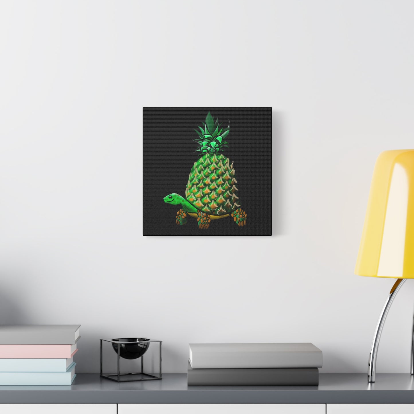 Tropical Turtle Canvas Art - Fun Pineapple Design for Home Décor