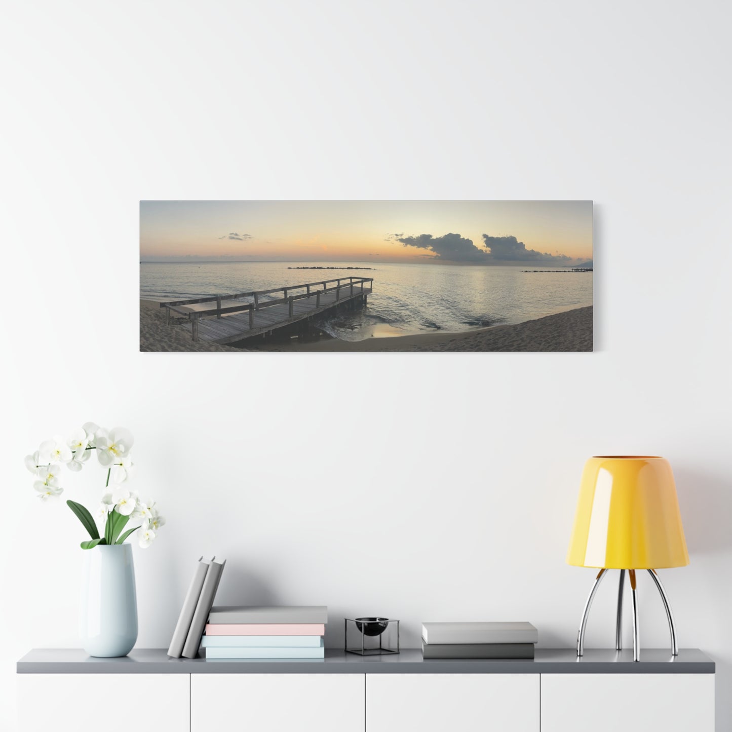 Serene Beach Sunset Canvas Wall Art