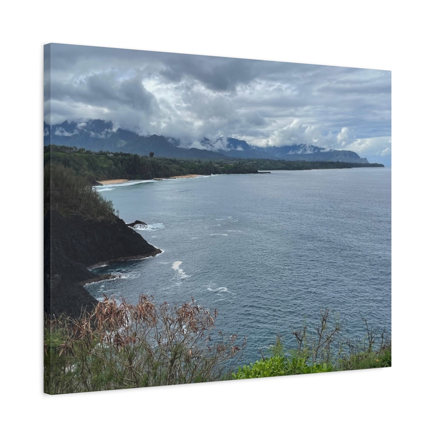 Coastal Landscape Canvas Wall Art - Tranquil Ocean View