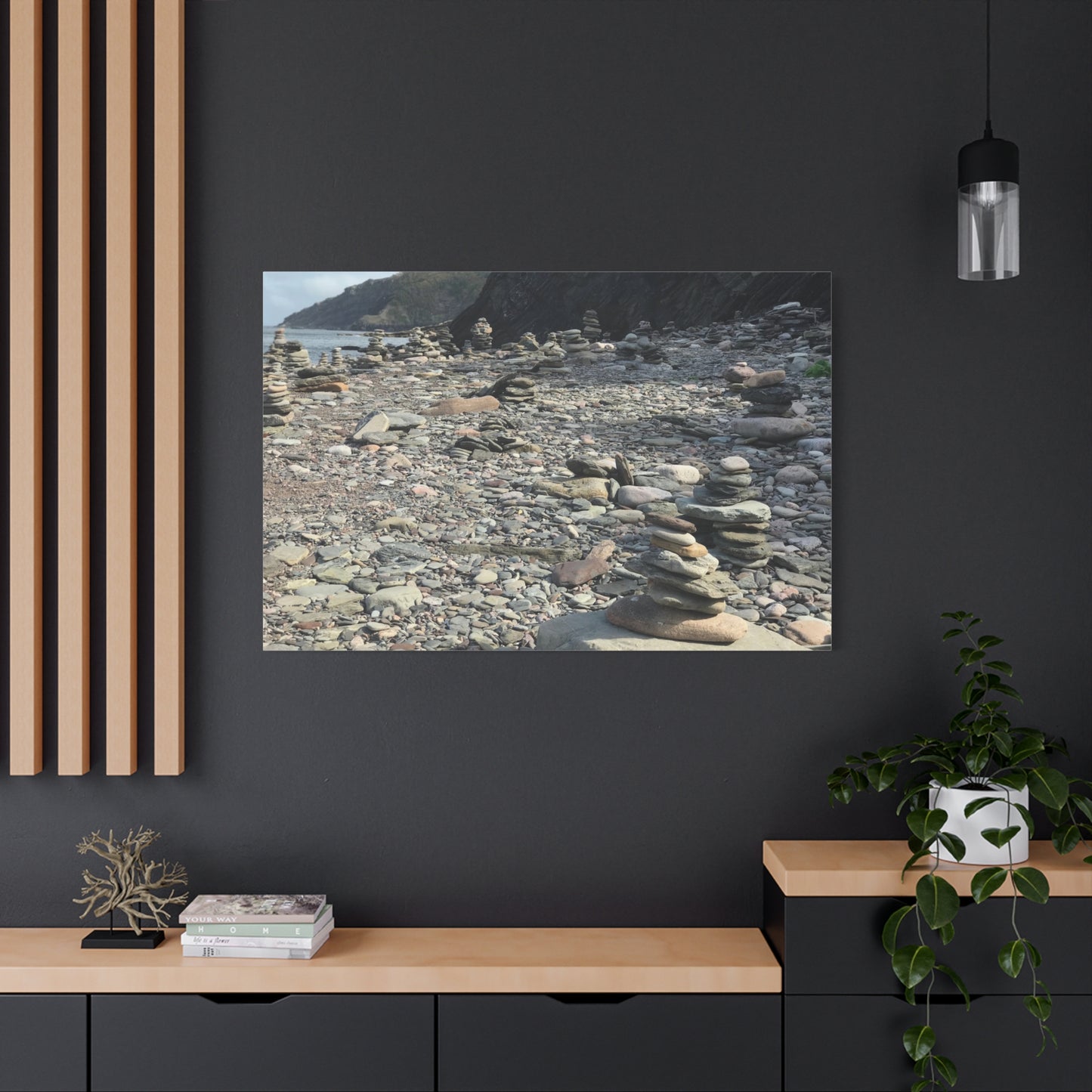 Peaceful Rock Stack Art Canvas - Nature-Inspired Wall Decor