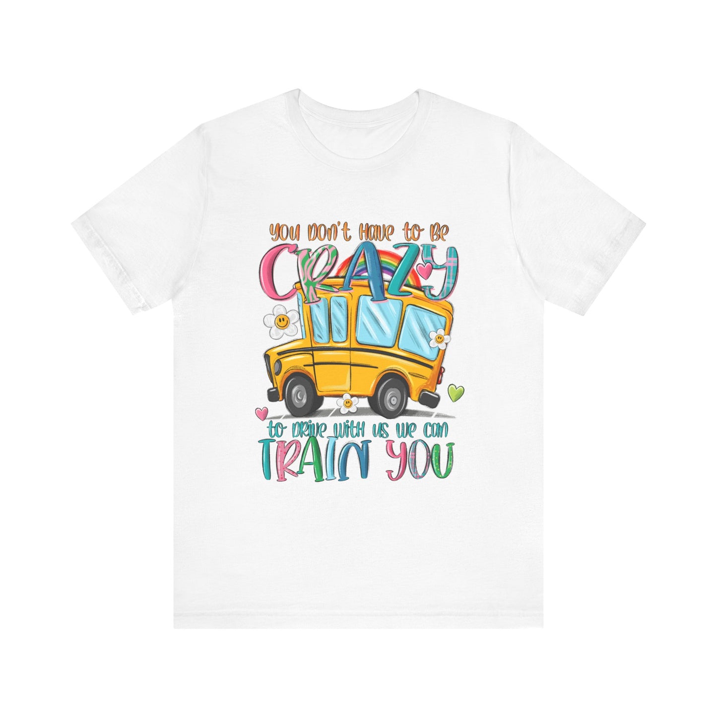 Crazy Train Unisex Jersey Tee - Fun & Whimsical Graphic T-Shirt for Bus Lovers