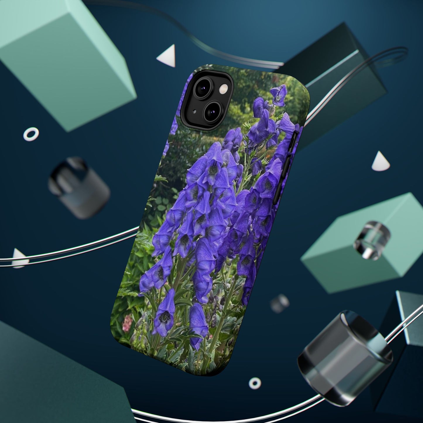 Floral Magnetic Tough Case - Vibrant Purple Flower Design for Resilience and Style