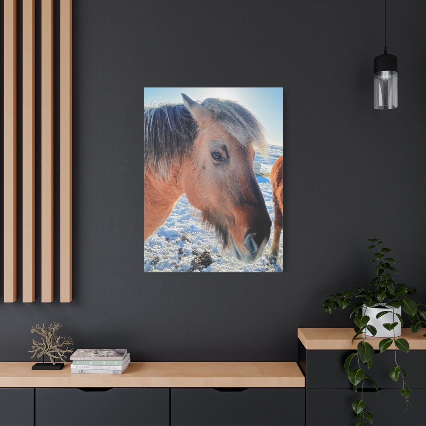 Beautiful Horse Canvas Wall Art - Stretched Matte Print for Animal Lovers