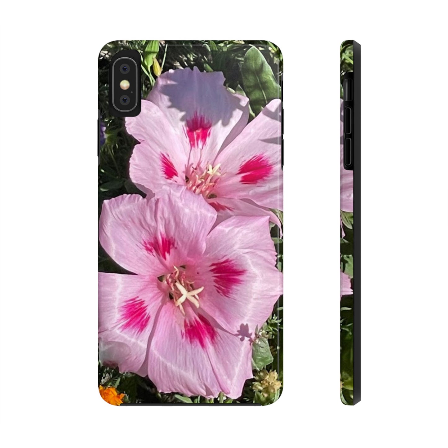 Vibrant Floral Tough Phone Case - Durable Protection with Stunning Pink Flowers