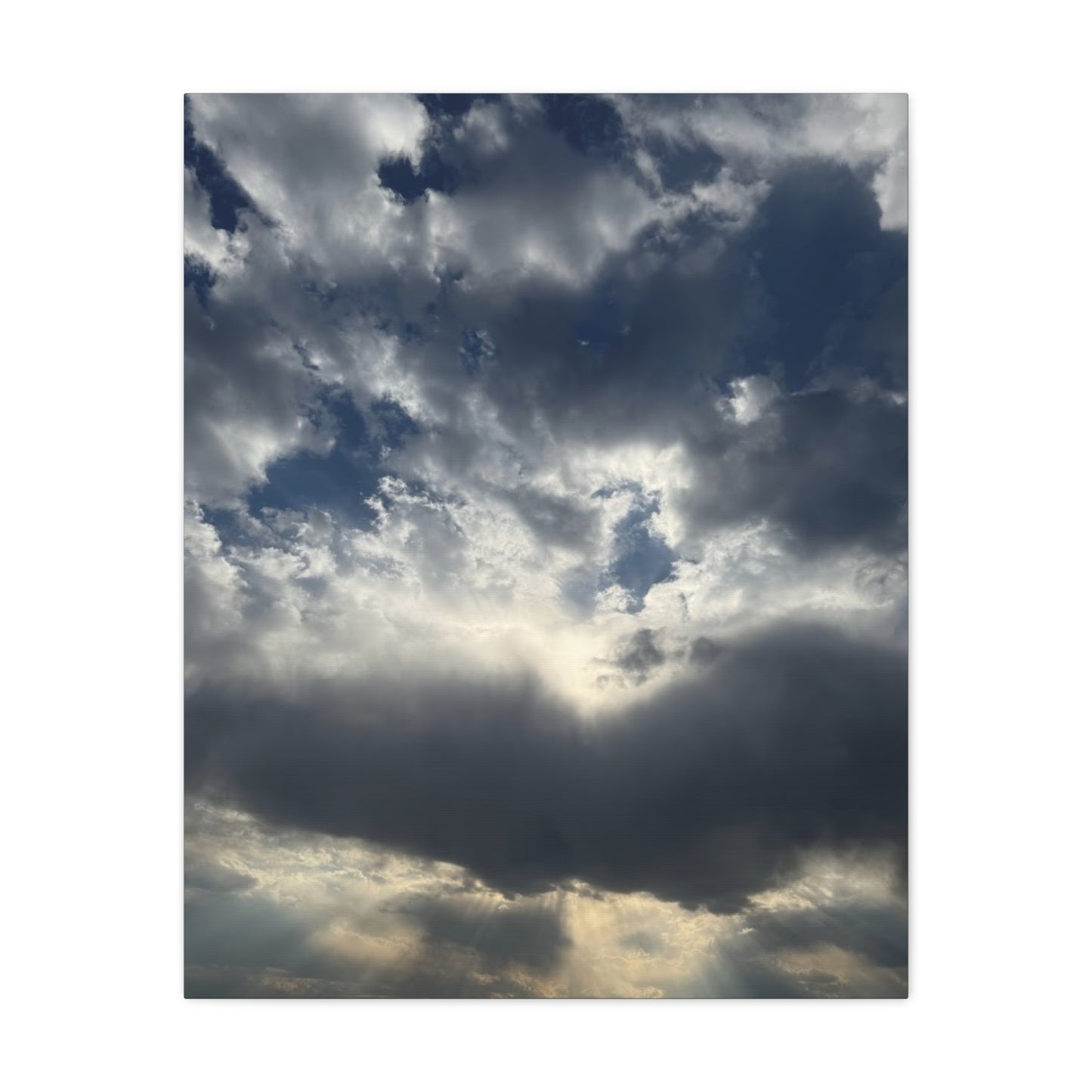 Cloudy Sky Canvas Art - Stretched Matte Wall Decor