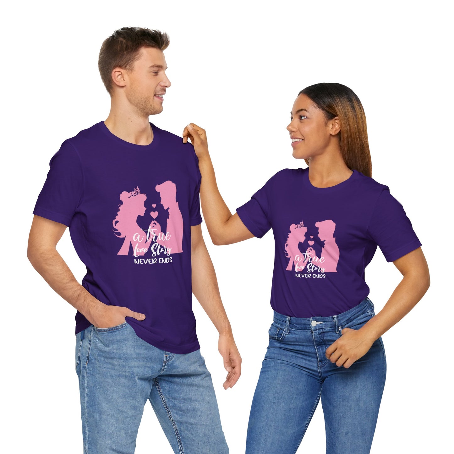 Romantic Love Story Tee - "A True Love Story Never Ends"