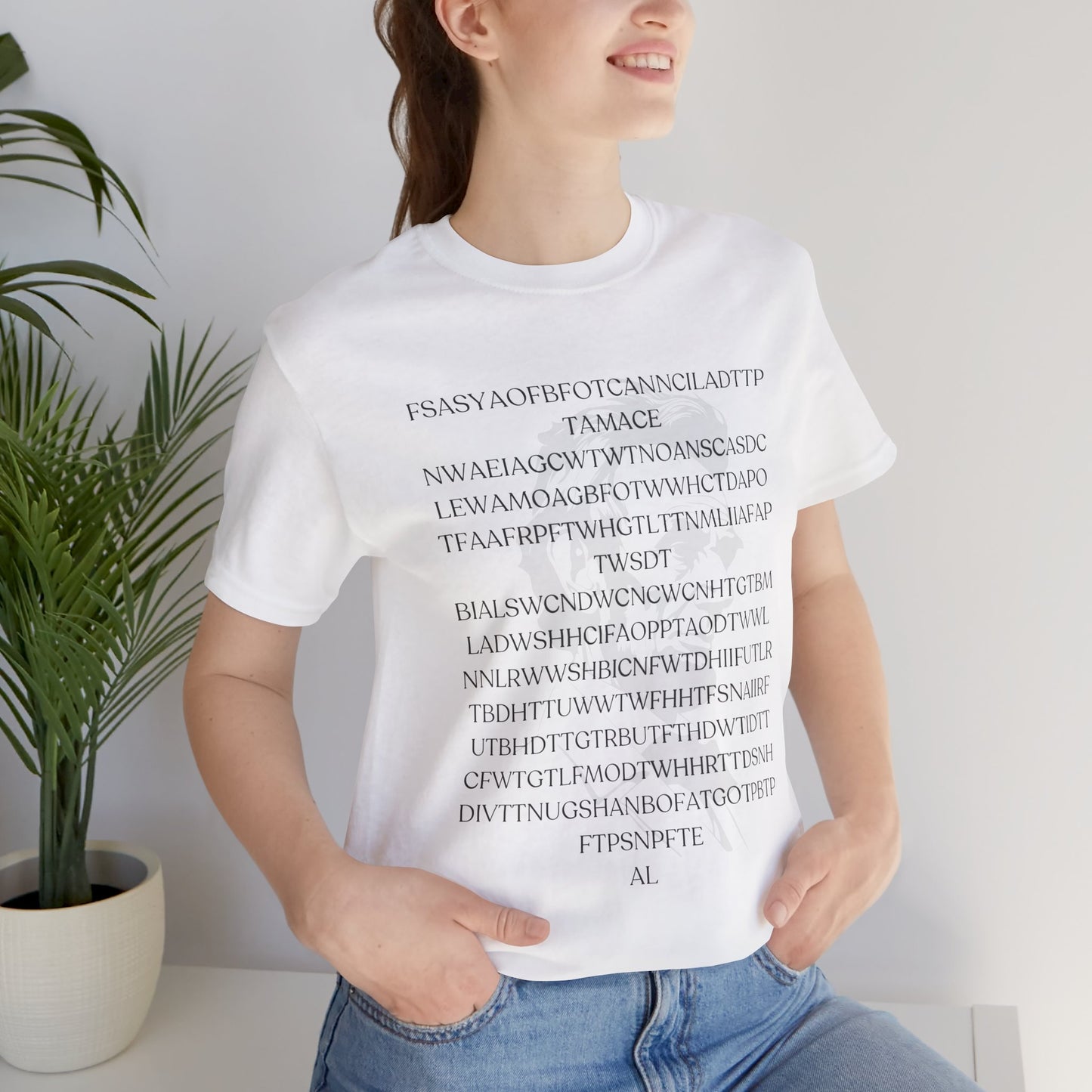 Lincoln's Gettysburg Address Unisex Jersey Short Sleeve Tee with Text Design