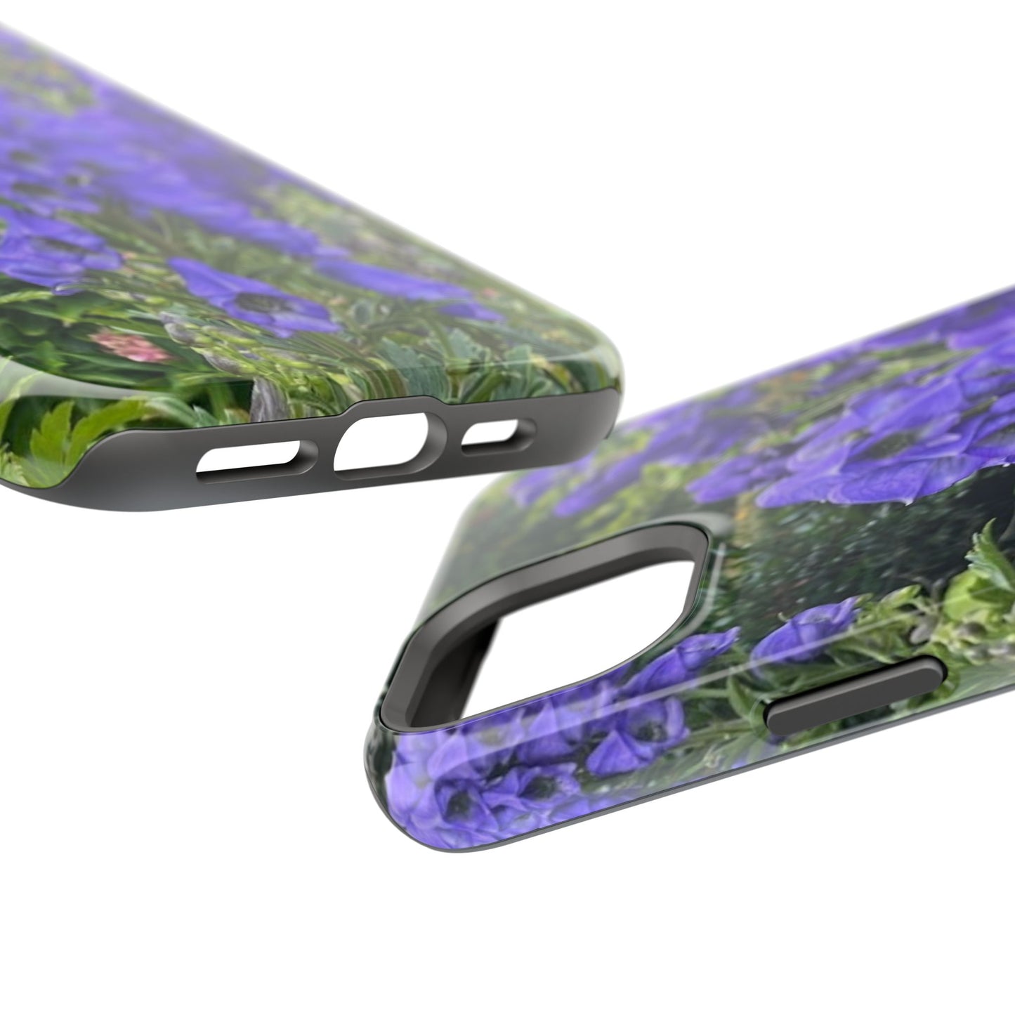 Floral Magnetic Tough Case - Vibrant Purple Flower Design for Resilience and Style