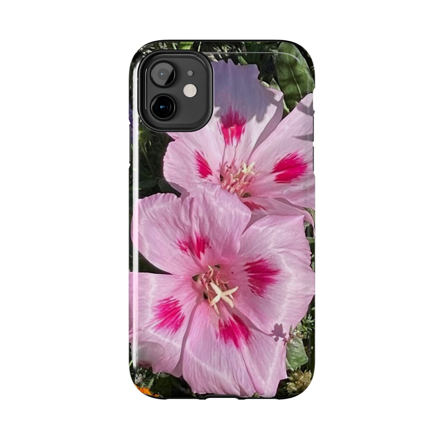 Vibrant Floral Tough Phone Case - Durable Protection with Stunning Pink Flowers