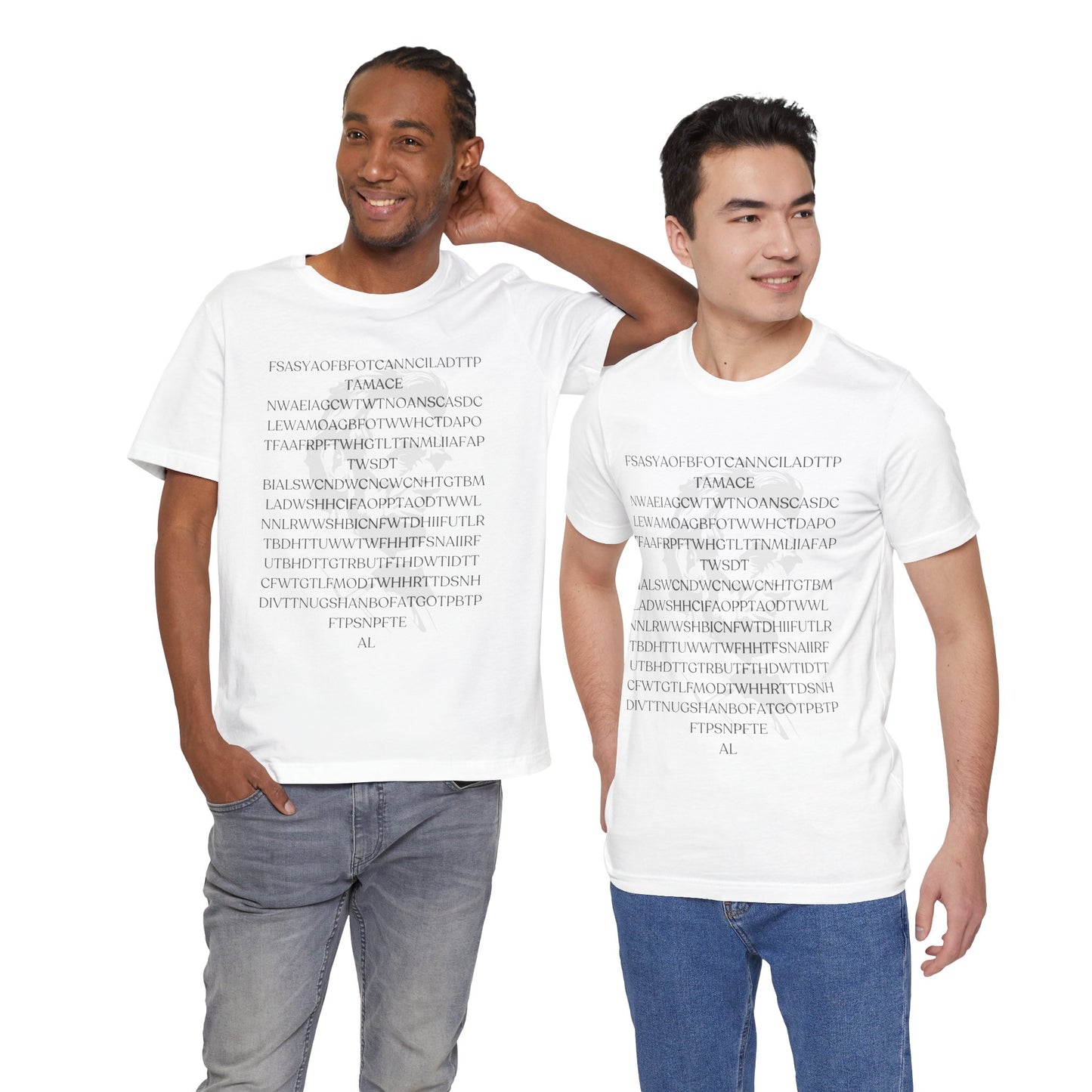 Lincoln's Gettysburg Address Unisex Jersey Short Sleeve Tee with Text Design