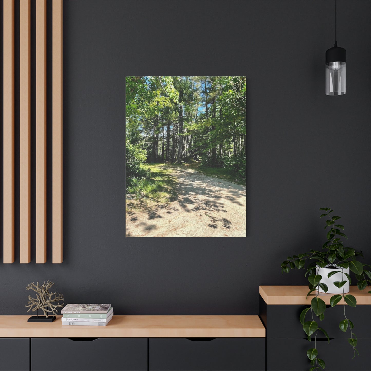 Serene Forest Path Canvas Wall Art - Tranquil Nature Decor for Home