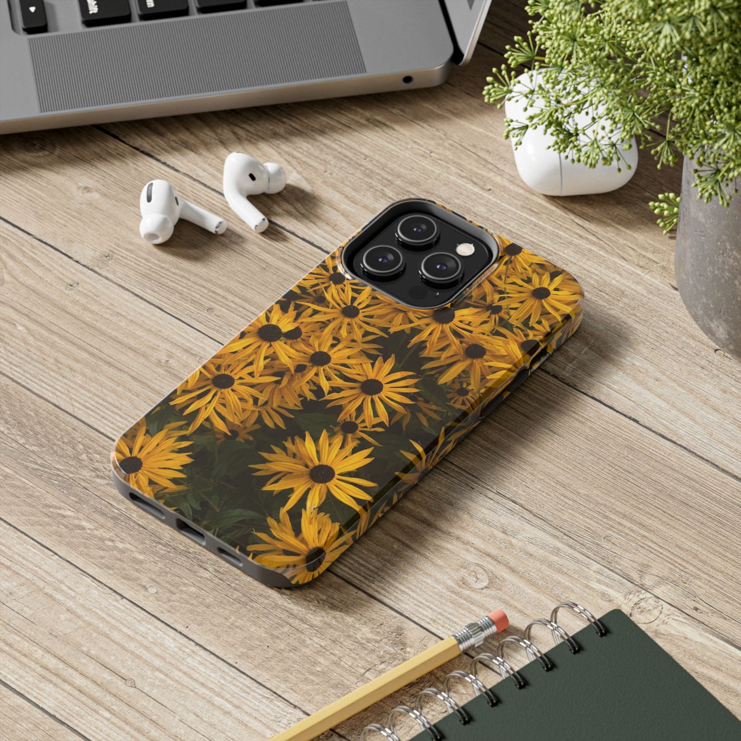 Vibrant Floral Tough Phone Case – Durable Protection with a Sunny Yellow Flower Design
