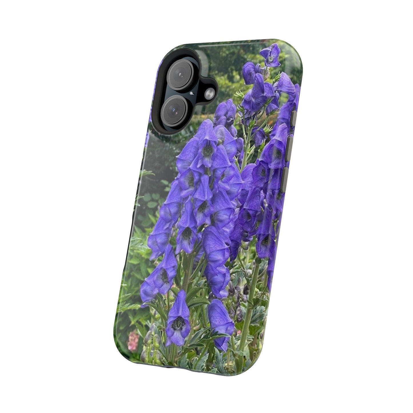 Floral Magnetic Tough Case - Vibrant Purple Flower Design for Resilience and Style