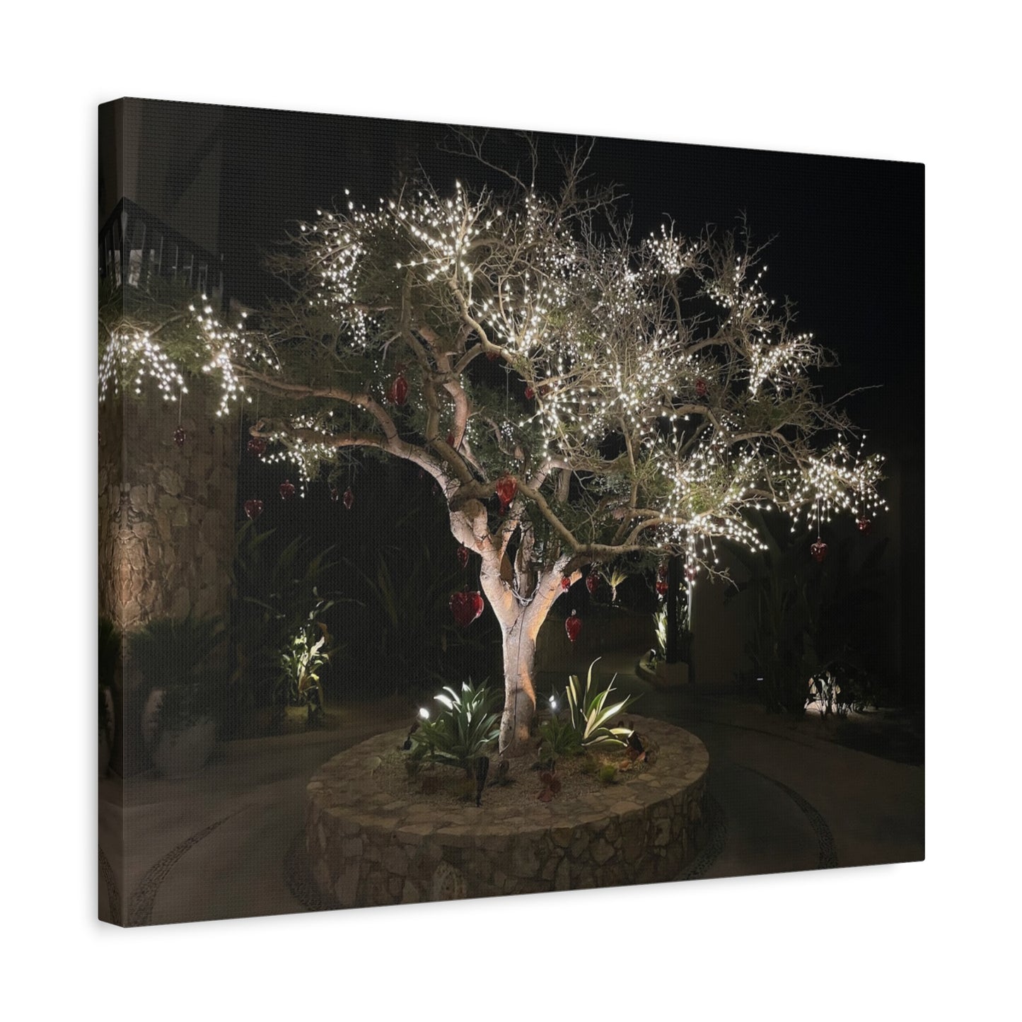 Holiday Canvas Art: Illuminated Tree Wall Decor