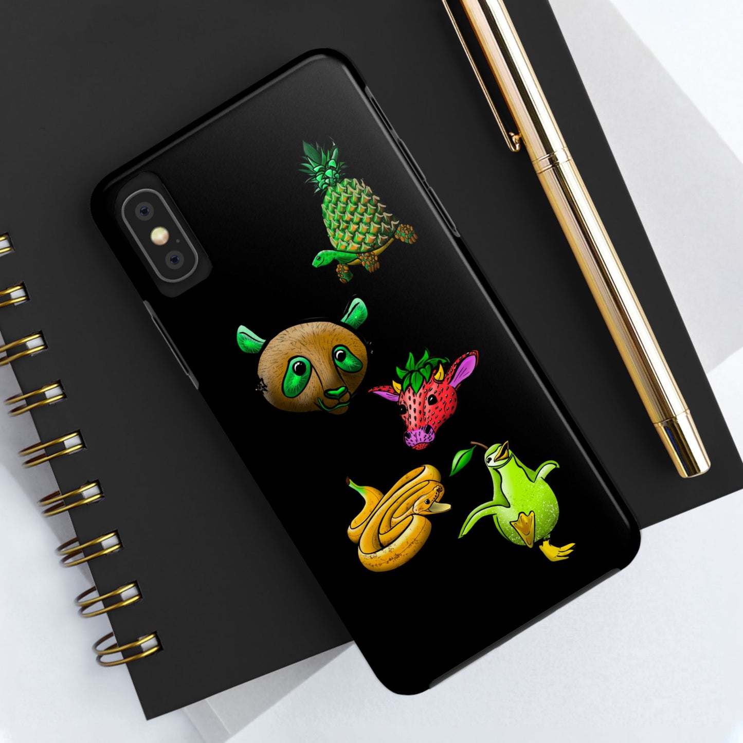 Colorful Animal Design Tough Phone Case - Unique Protection for Wildlife Lovers