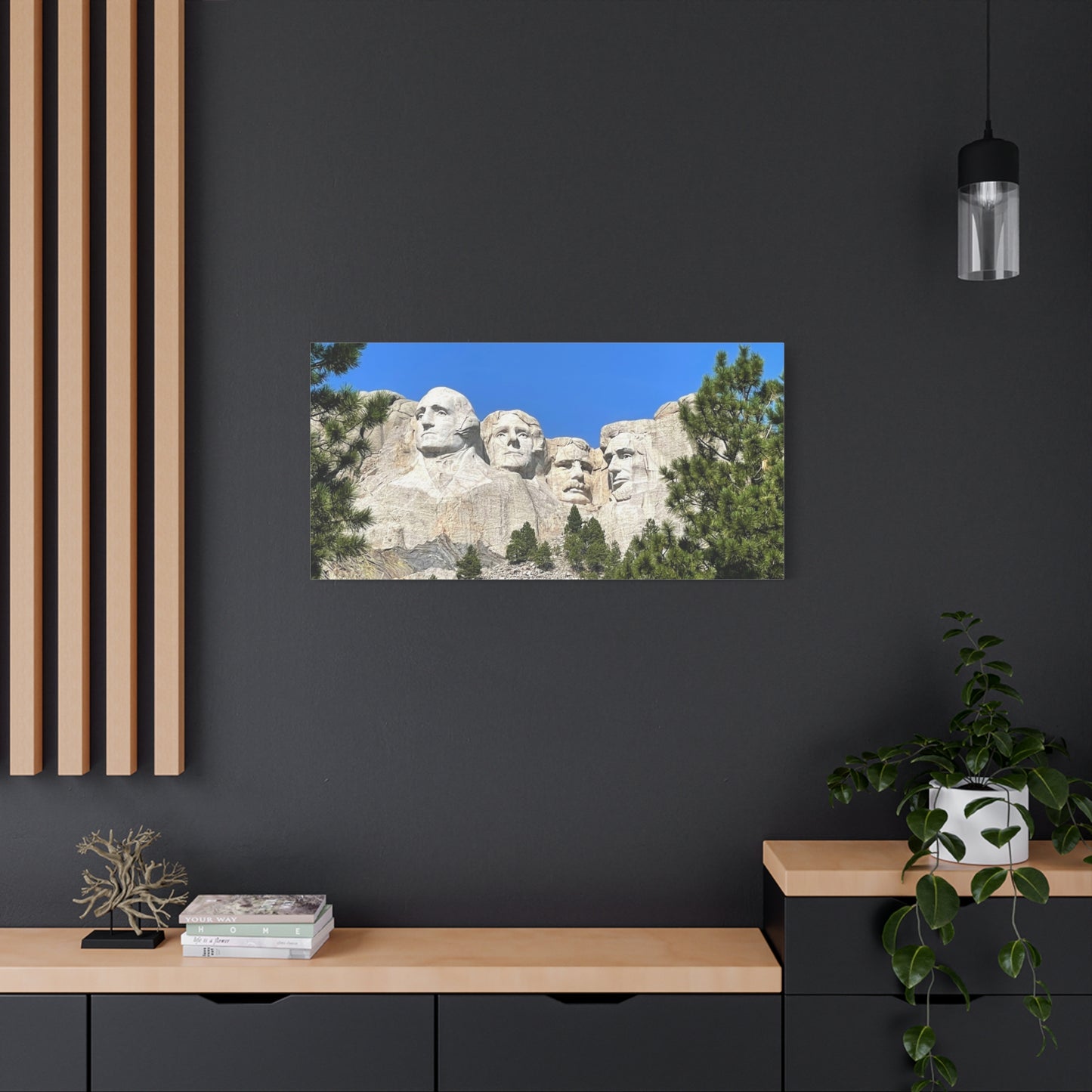 Rustic Mount Rushmore Canvas Art - Stretched Wall Decor