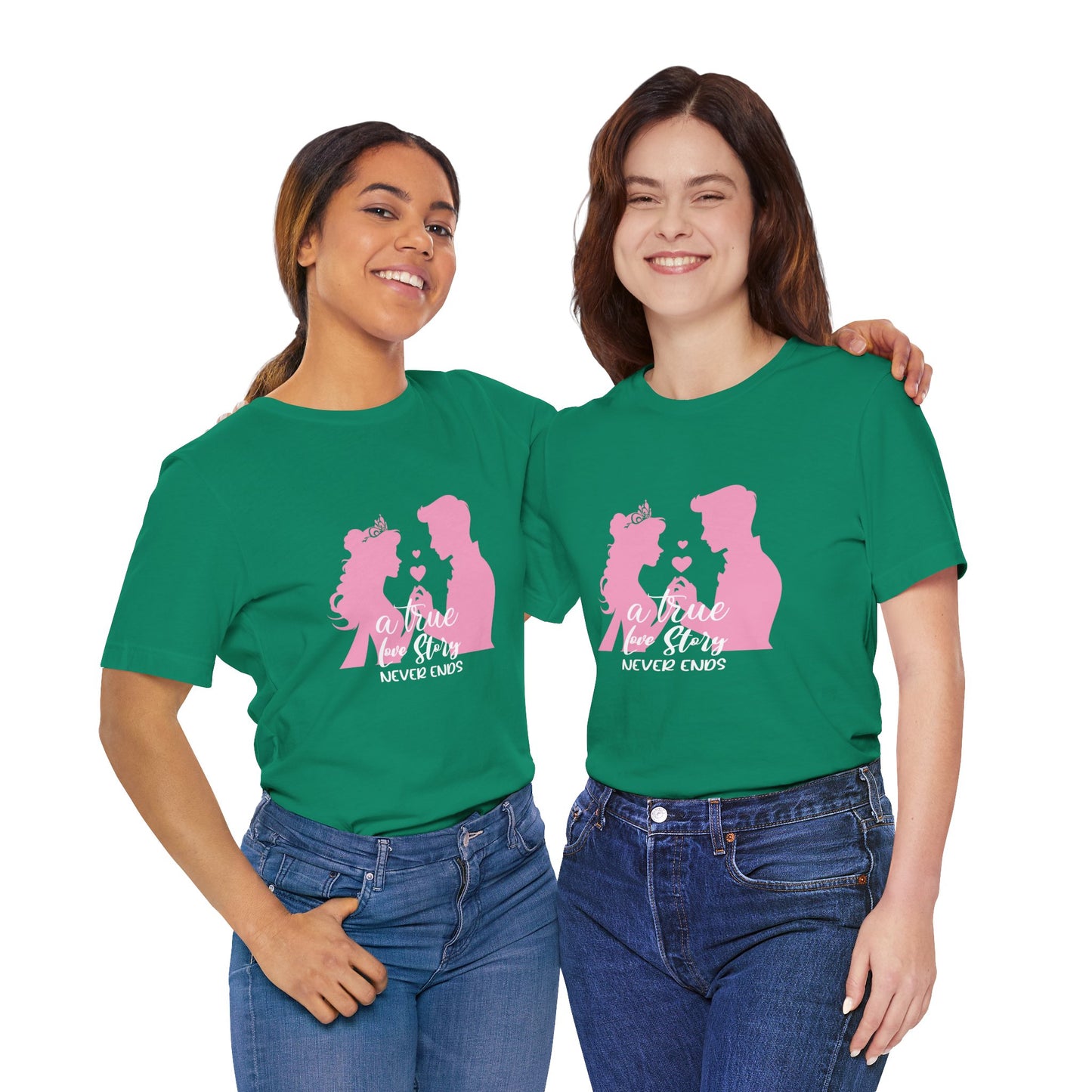 Romantic Love Story Tee - "A True Love Story Never Ends"